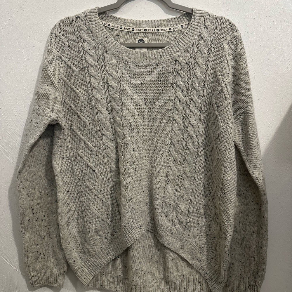 Gray Cable Knit Sweater